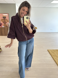 Stripe sportive jacket - aubergine/bordeaux