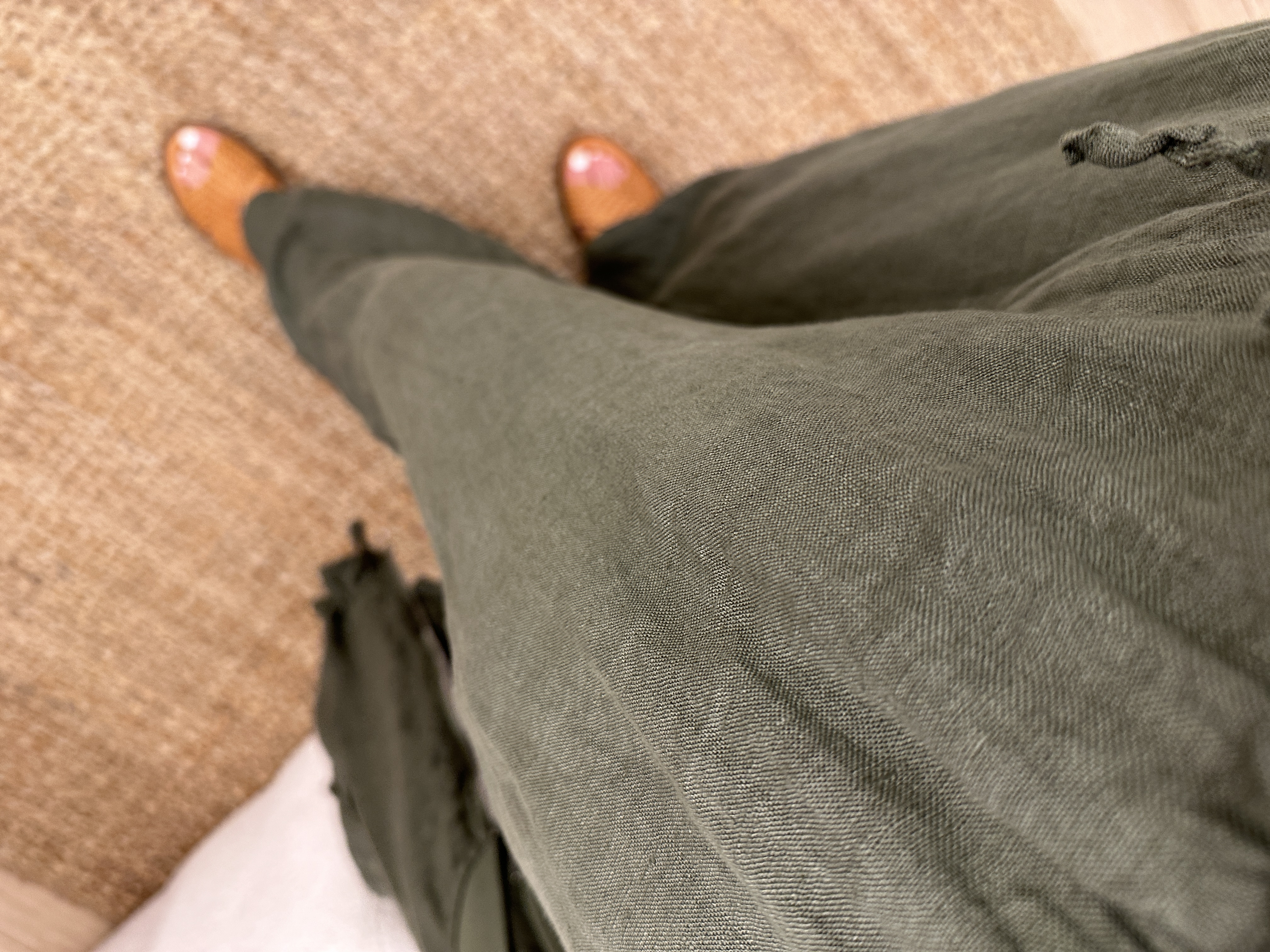 Linen pants - army green
