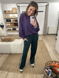 Stripe sweater pull Azzurro - purple/dark green