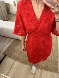 Chique short dress Azzurro - red