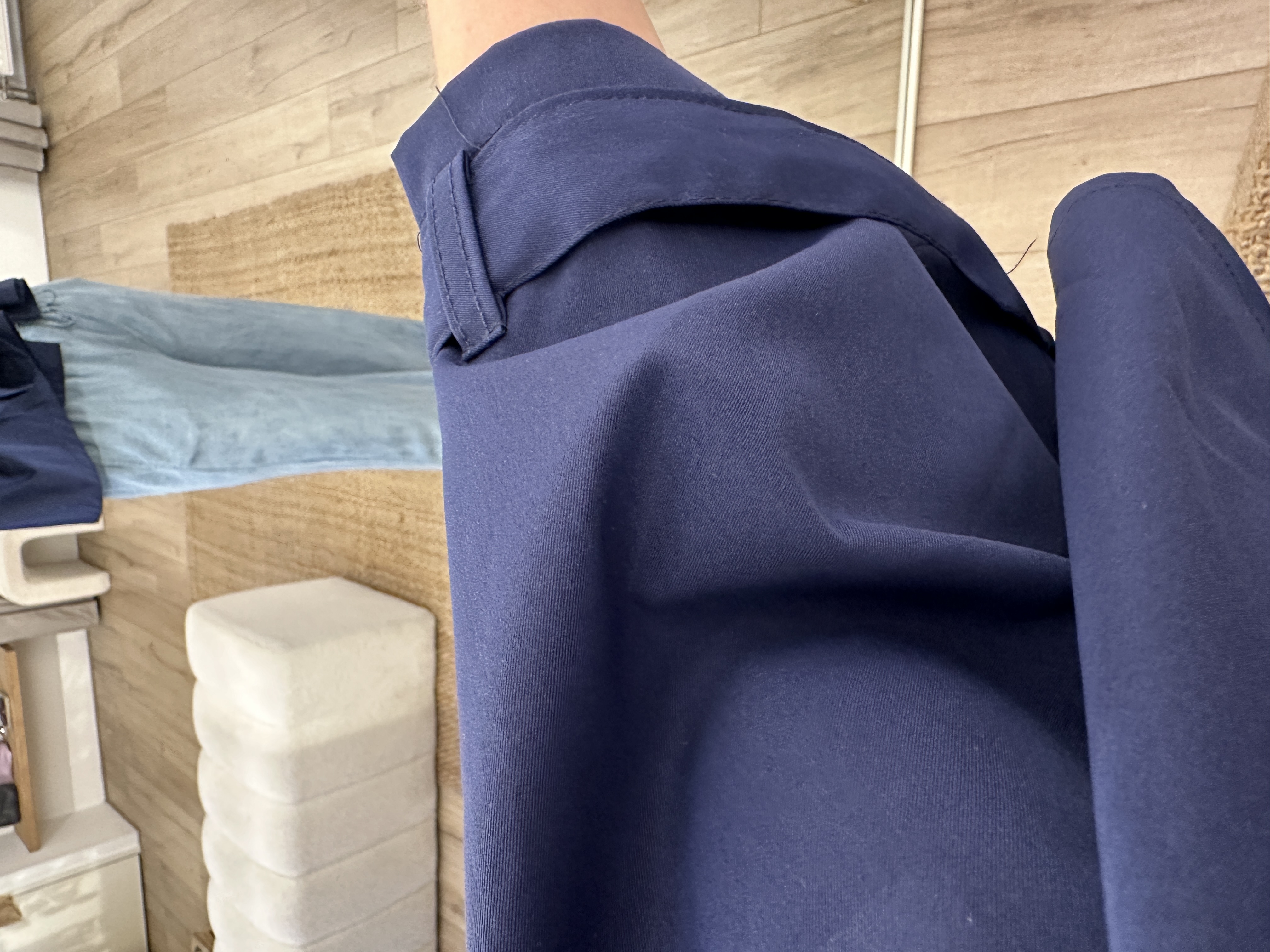 Wide short trenchcoat - dark blue