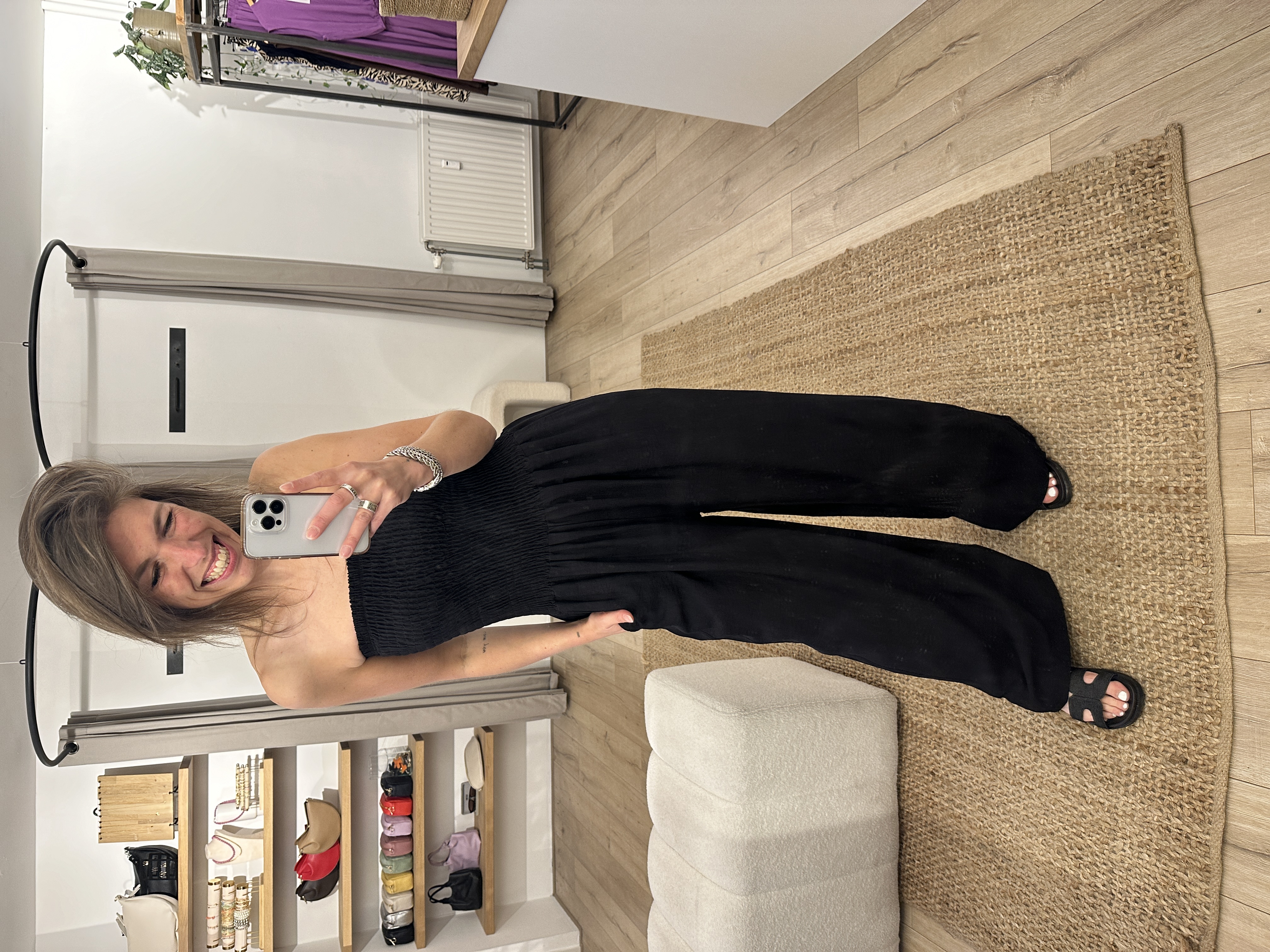 Smog jumpsuit Azzurro - black