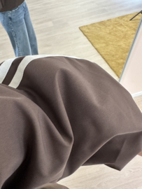 Stripe sportive jacket - dark brown