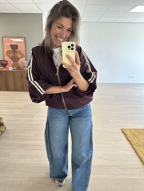 Stripe sportive jacket - aubergine/bordeaux