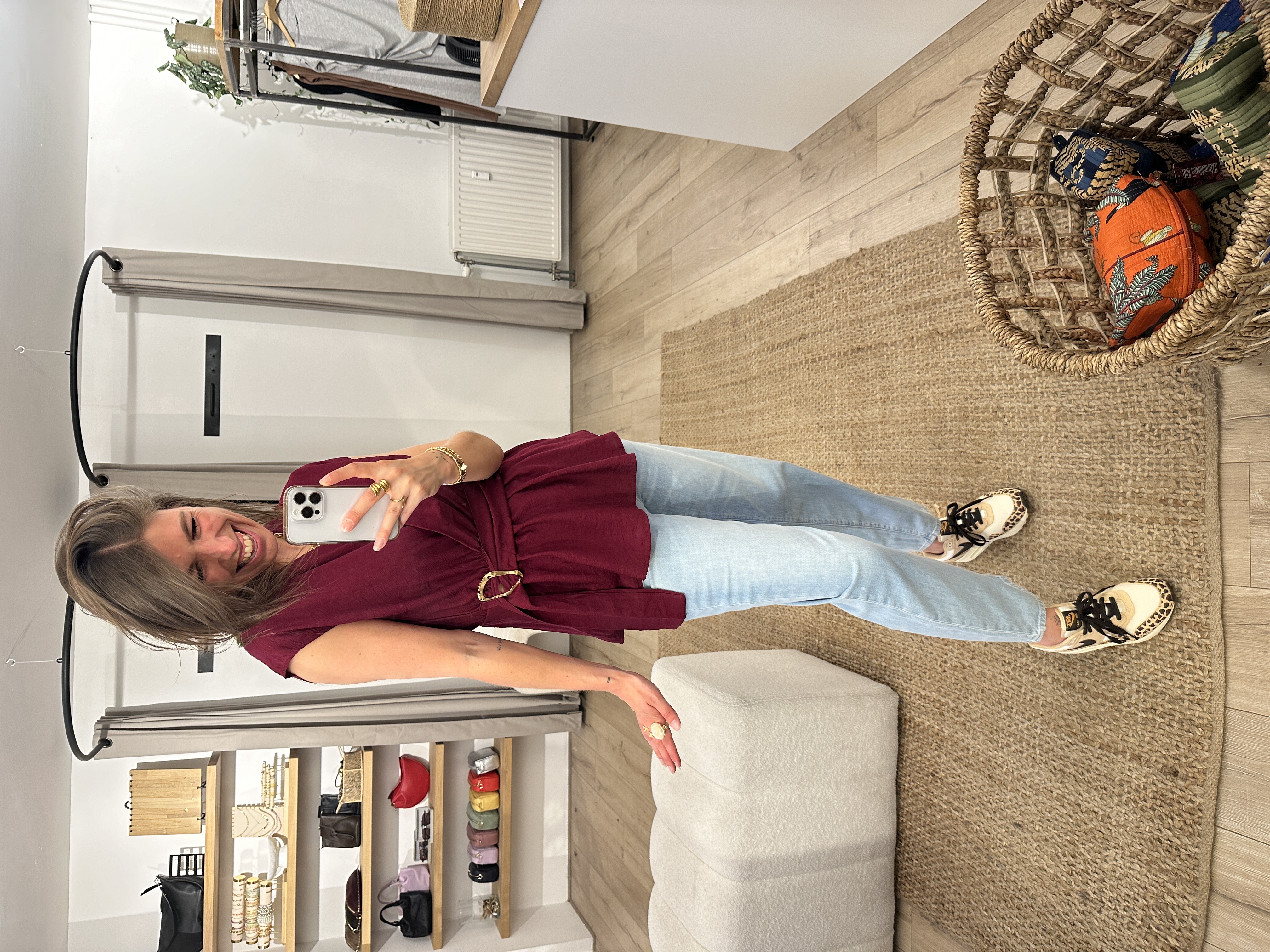 Buckle top Ambika - bordeaux