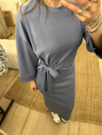 Knot long dress - blue