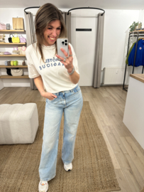 Text tee RBLZ - white/blue