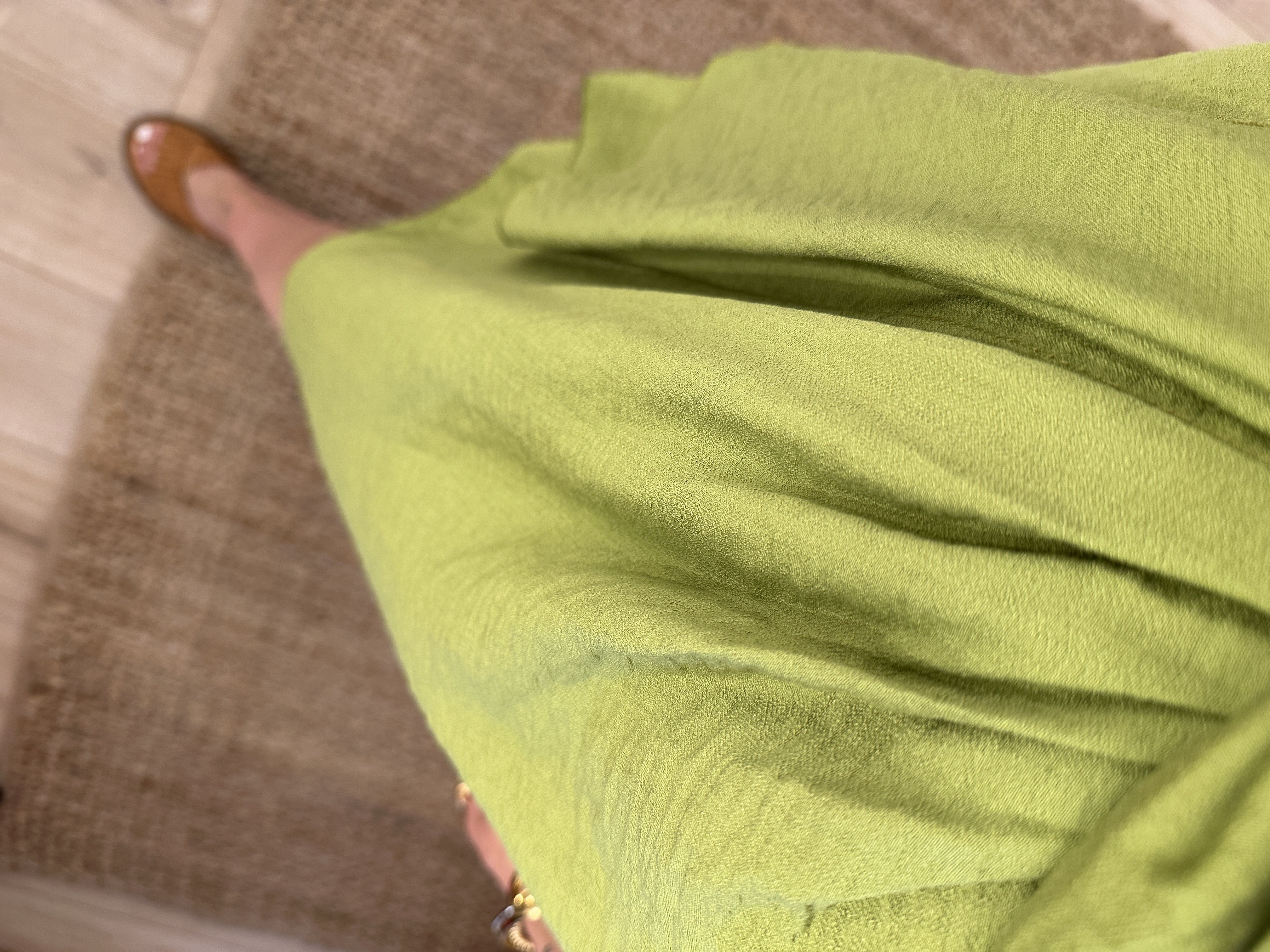 Knot blouse dress Azzurro - green