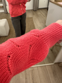 Knitted cardigan Azzurro - fuchsia
