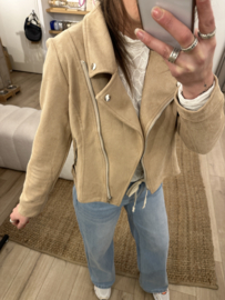 Suedine jacket Azzurro - beige/camel
