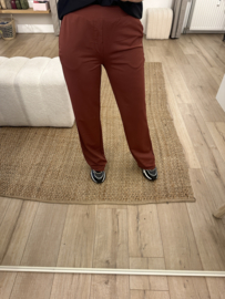 Travel pants Azzurro - dark rust brown