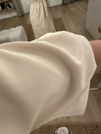 Puff pocket V-dress Azzurro - beige