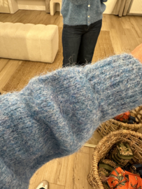 Knitted button cardigan Azzurro - blue