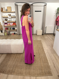 Knot long dress Azzurro - magenta