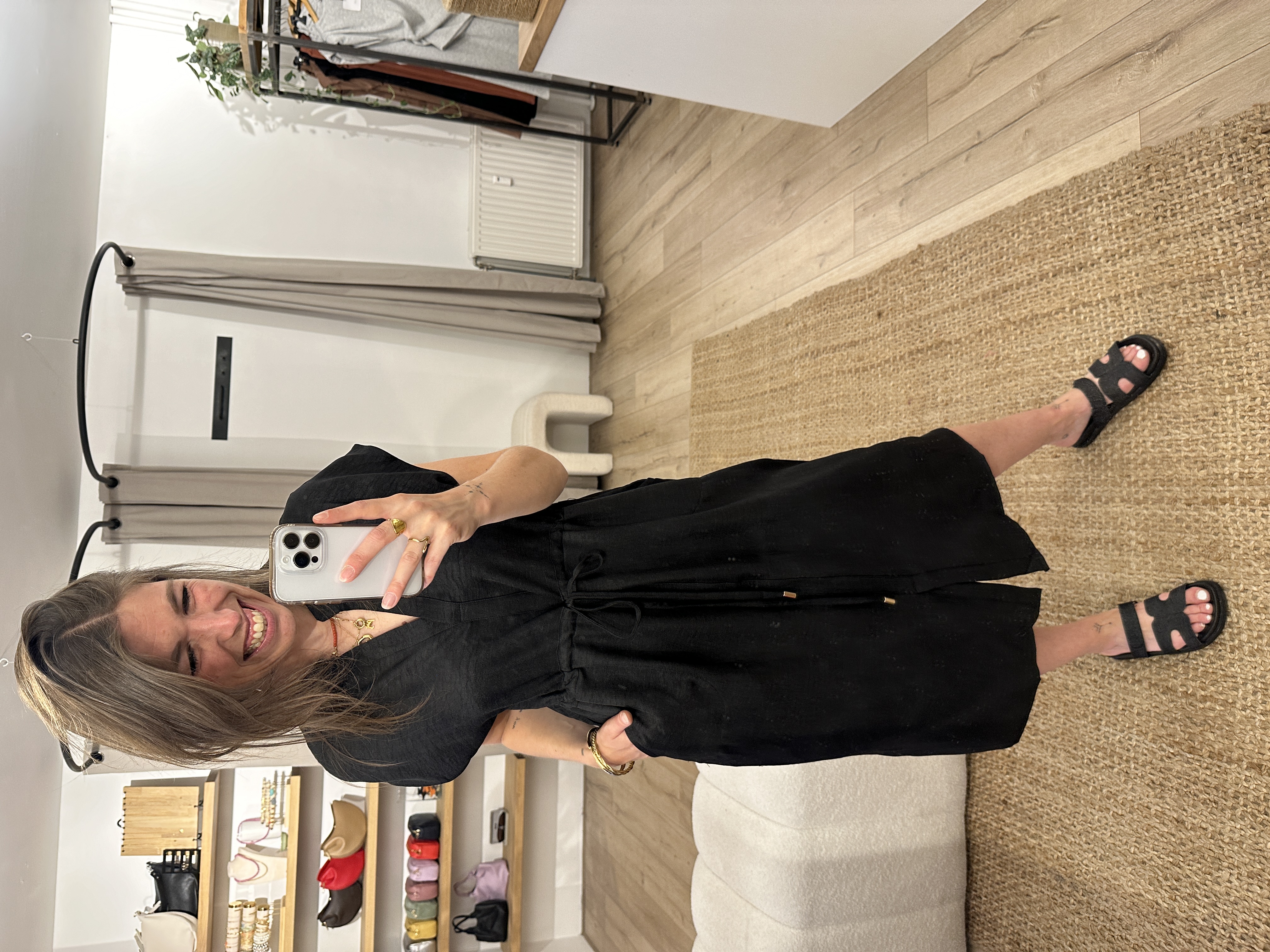 Basic dress Azzurro - black