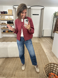 Heart jacket Azzurro - bordeaux