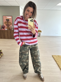 Camo cargo pants - army green
