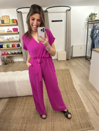 Basic jumpsuit Azzurro - magenta