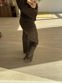 Wide leg jeans Laulia - dark brown