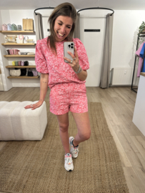 Flower short Azzurro - pink