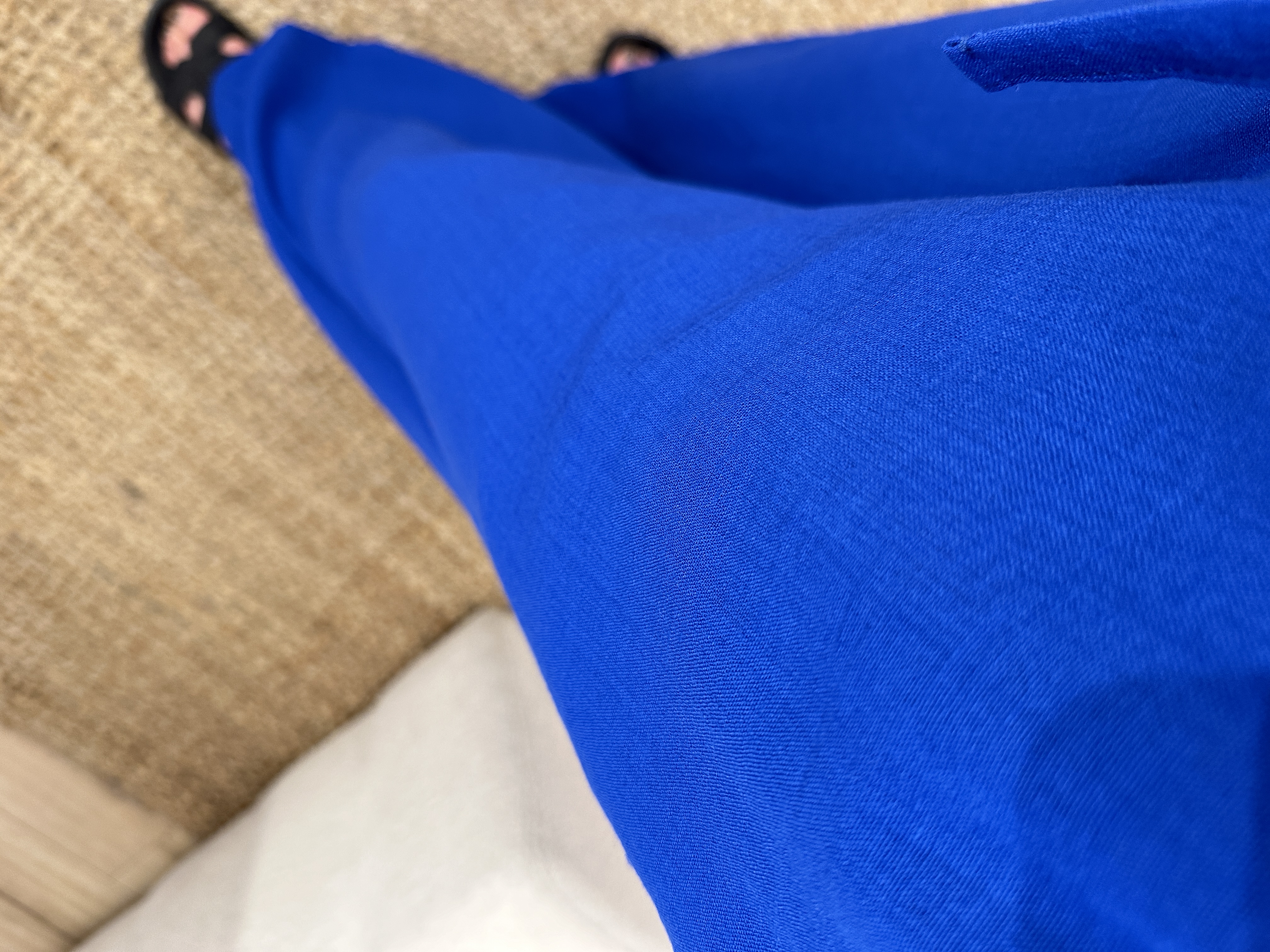 Linen mix pants Azzurro - cobalt