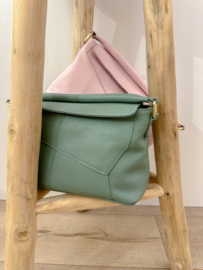 Leather crossbody handbag - green