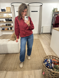 Double blouse Azzurro - bordeaux