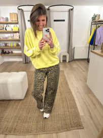 Soft stripe sweater pull Azzurro - lime
