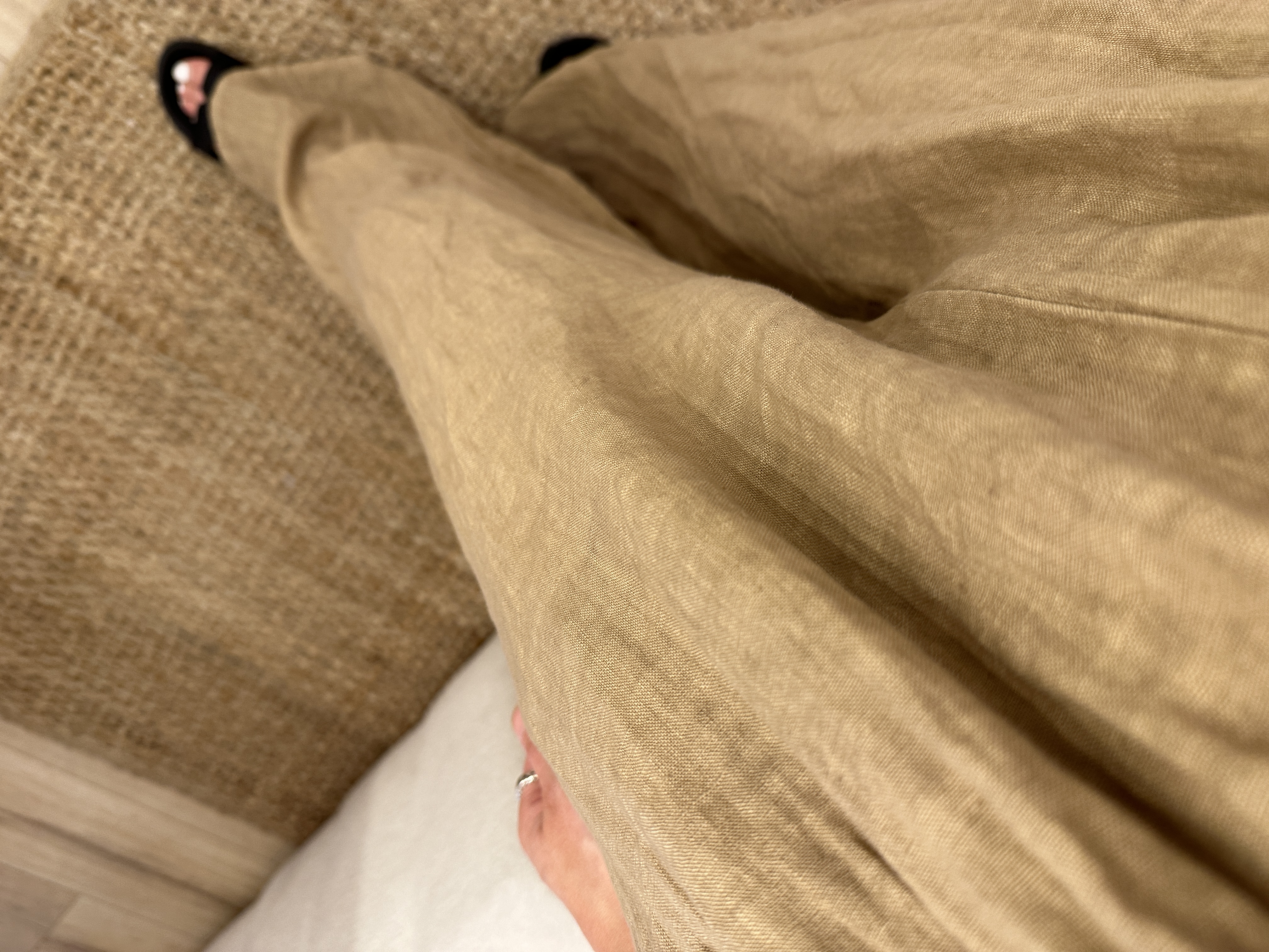 Linen jumpsuit - camel