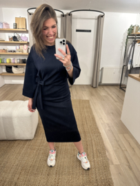 Knot long dress - dark blue