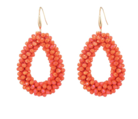 Beads earring - orange