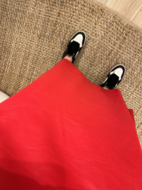 Leatherlook pocket skirt Azzurro - red
