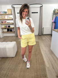 Flower short Azzurro - yellow