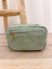 Suède classic crossbody bag - green