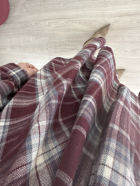 Check blouse dress - bordeaux