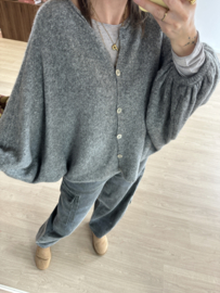 Butterfly knitted cardigan Ambika - grey