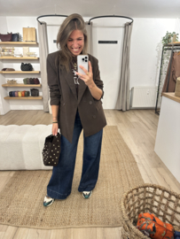Oversized blazer Azzurro - dark brown