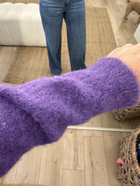 Basic alpaca pull Azzurro - purple