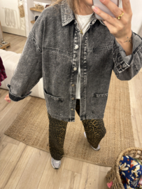 Denim jacket Azzurro - dark grey