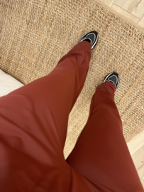 Travel pants Azzurro - dark rust brown