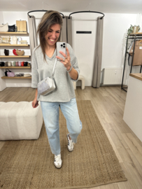 Jog wide V-pull Azzurro - grey