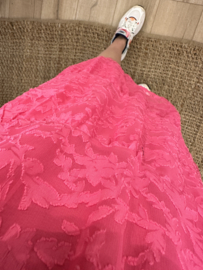Leave lace layer dress Azzurro - pink