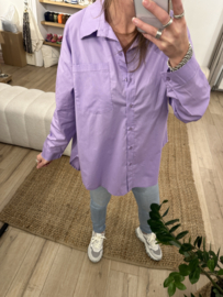 Amor cotton blouse Azzurro - purple