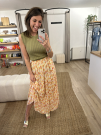 Print layer skirt Rebelz - yellow