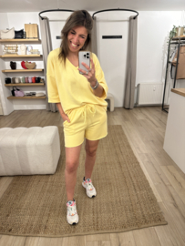 Jog wide V-pull Azzurro - yellow