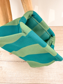 Toilet bag - stripe green/blue