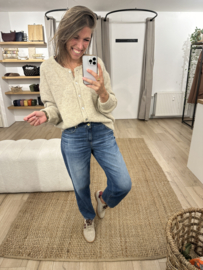 Knitted button cardigan Azzurro - beige