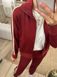 Stripe jacket Azzurro - dark red