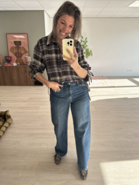 Straight pocket jeans Queen Hearts - dark blue