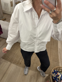 Double blouse Azzurro - white
